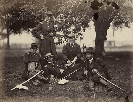 Ulric Dahlgren stands in “Studying the Art of War,” by photographer Alexander Gardner, circa June 1863. Library of Congress.
