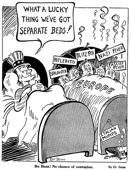 Dr. Seuss drew many anti-isolationism cartoons during the early 1940s. (PM Magazine/Dr. Seuss)
